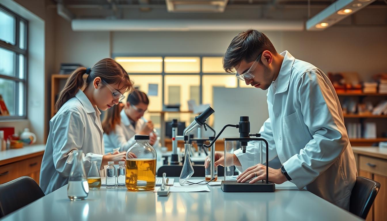 Student using learning strategies while studying